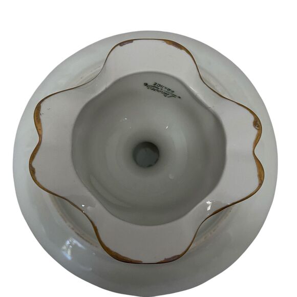 Vtg Limoges Signed Hand Painted Scene Footed Pedestal Candy Dish Courting Couple - Picture 12 of 16